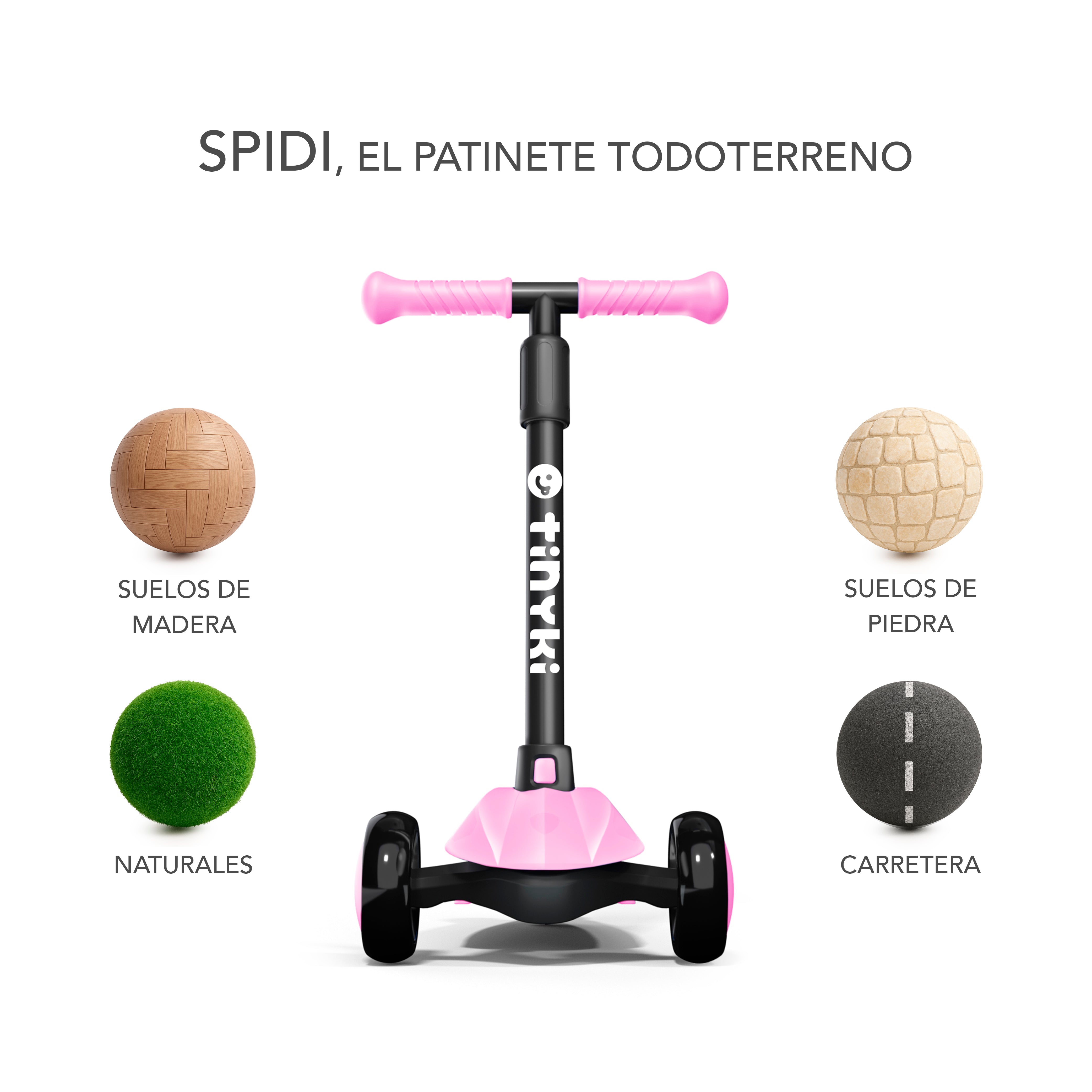 Patinete Niña 2 Años a 6 - Patinete niña Altura Ajustable con Ruedas Luces LED - Patinete 3 Ruedas Scooter Niño - Patinete Infantil para Niños y Niñas - Rosa