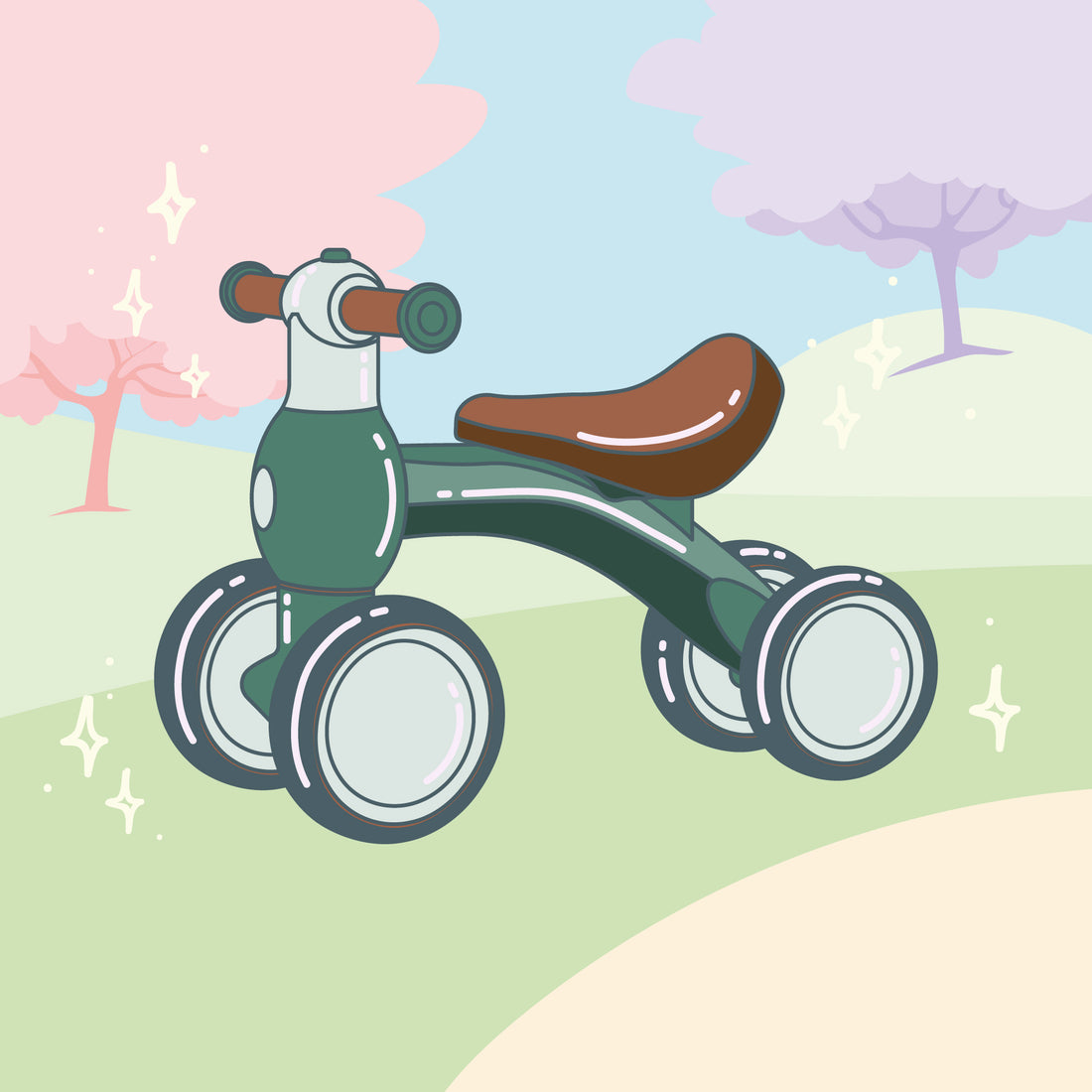 Bici Ridi - Bici de Equilibrio para Bebés - Bicicleta Sin Pedales para Niños Pequeños - Verde