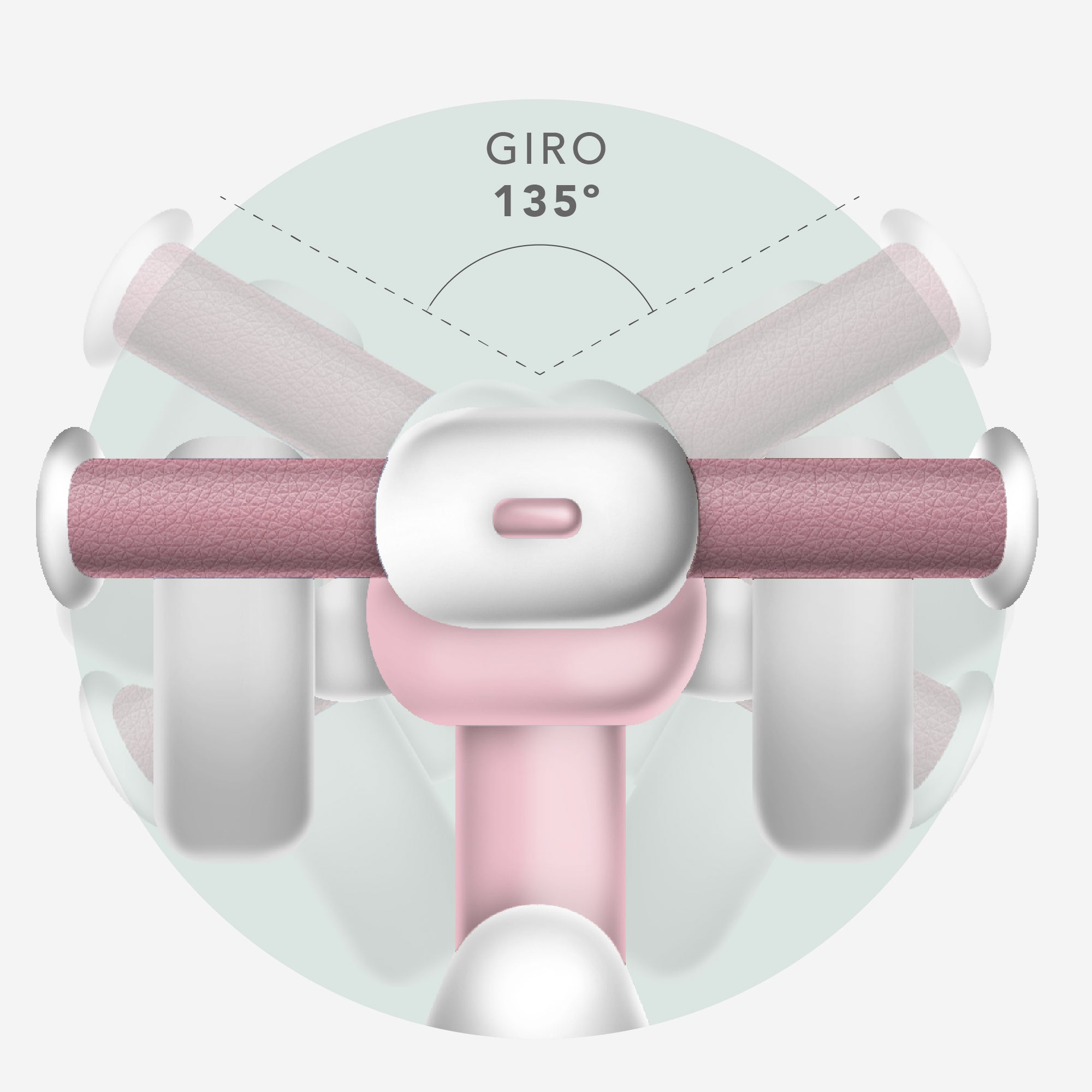 Correpasillos Bebé 1 Año - Correpasillos Sin Pedales Niño y Niña - Estable y Seguro - Rosa Claro