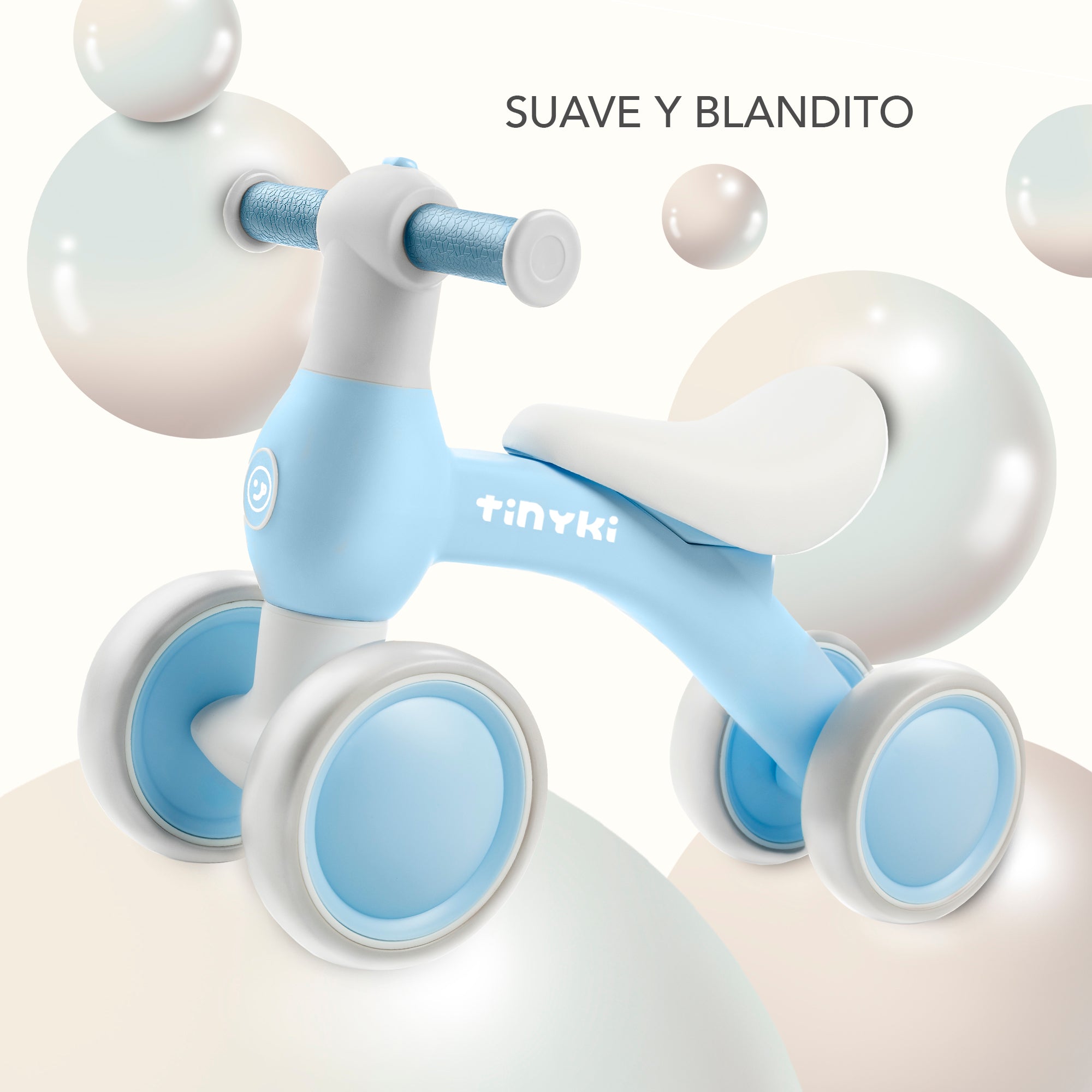 Correpasillos Bebé 1 Año - Correpasillos Niño y Niña Sin Pedales - Ruedas Todoterreno - Azul Bebé