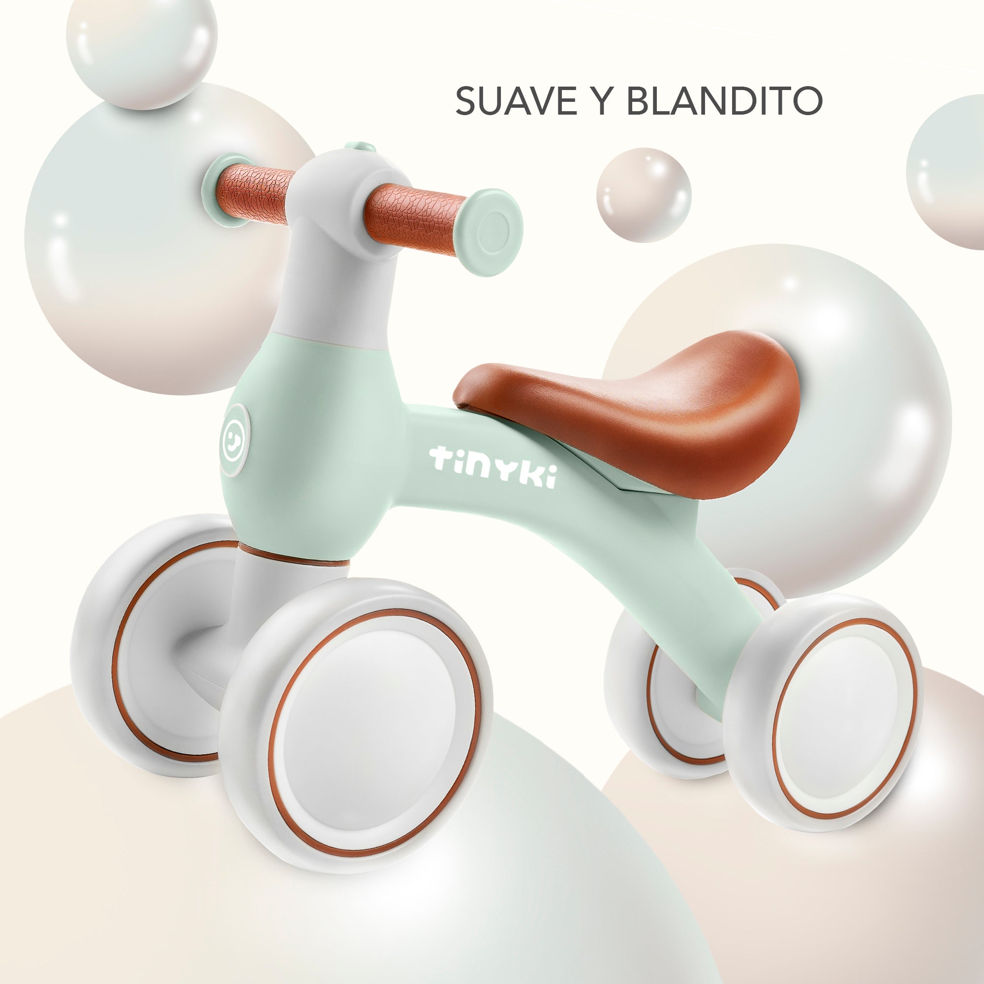 Correpasillos Bebé 1 Año - Sin Pedales y con Ruedas Todoterreno - Correpasillos Niño y Niña 10 a 24 Meses - Verde Pastel