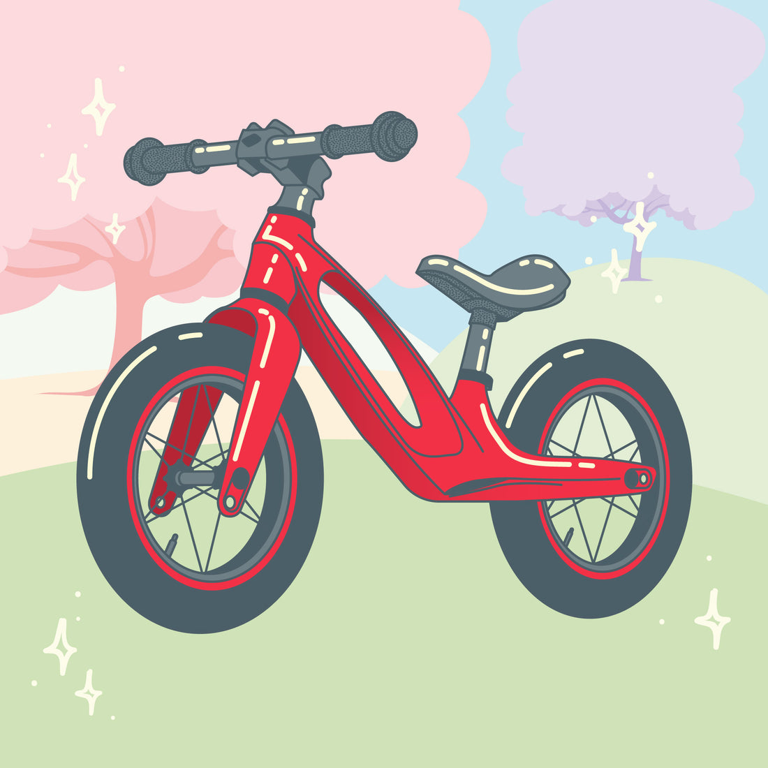 Bici de Equilibrio Roja - Tinyki Balance Bike