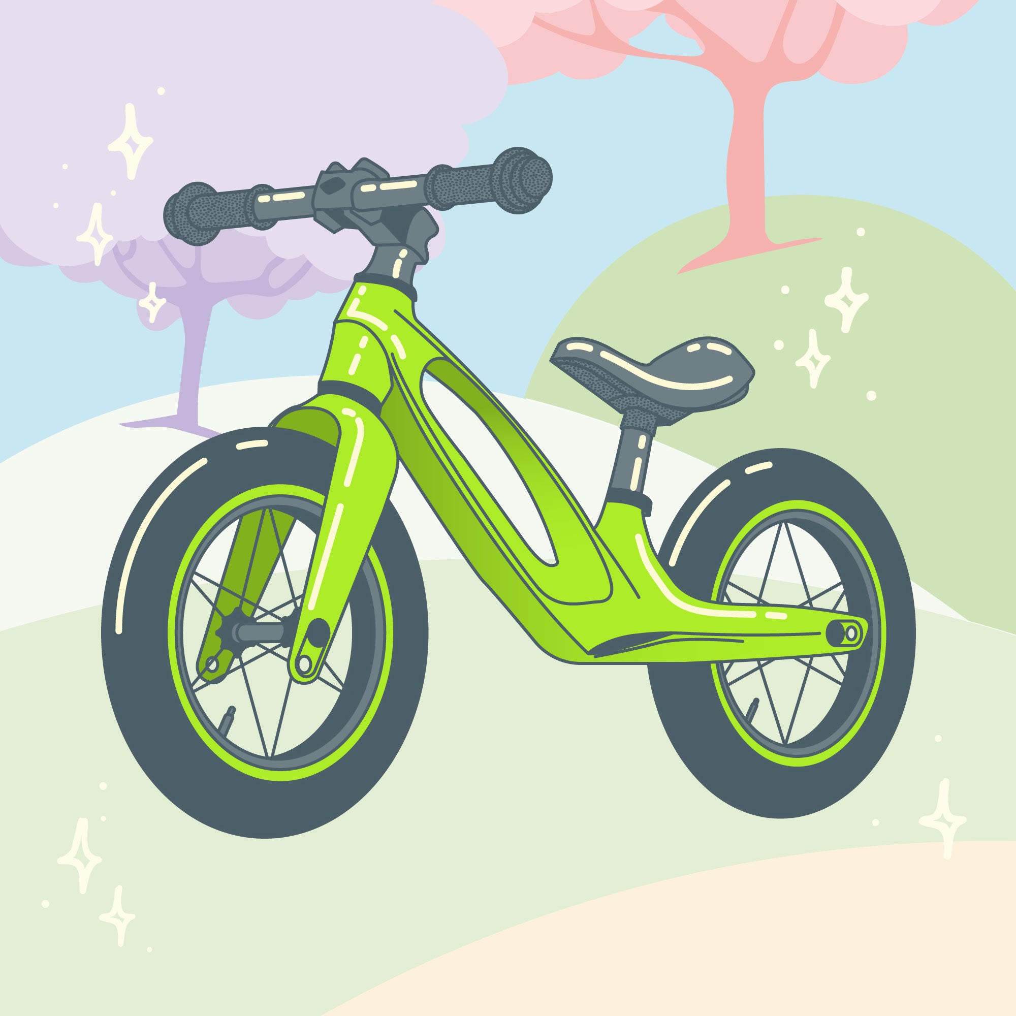 Bici de Equilibrio Flii Verde - Tinyki Balance Bike