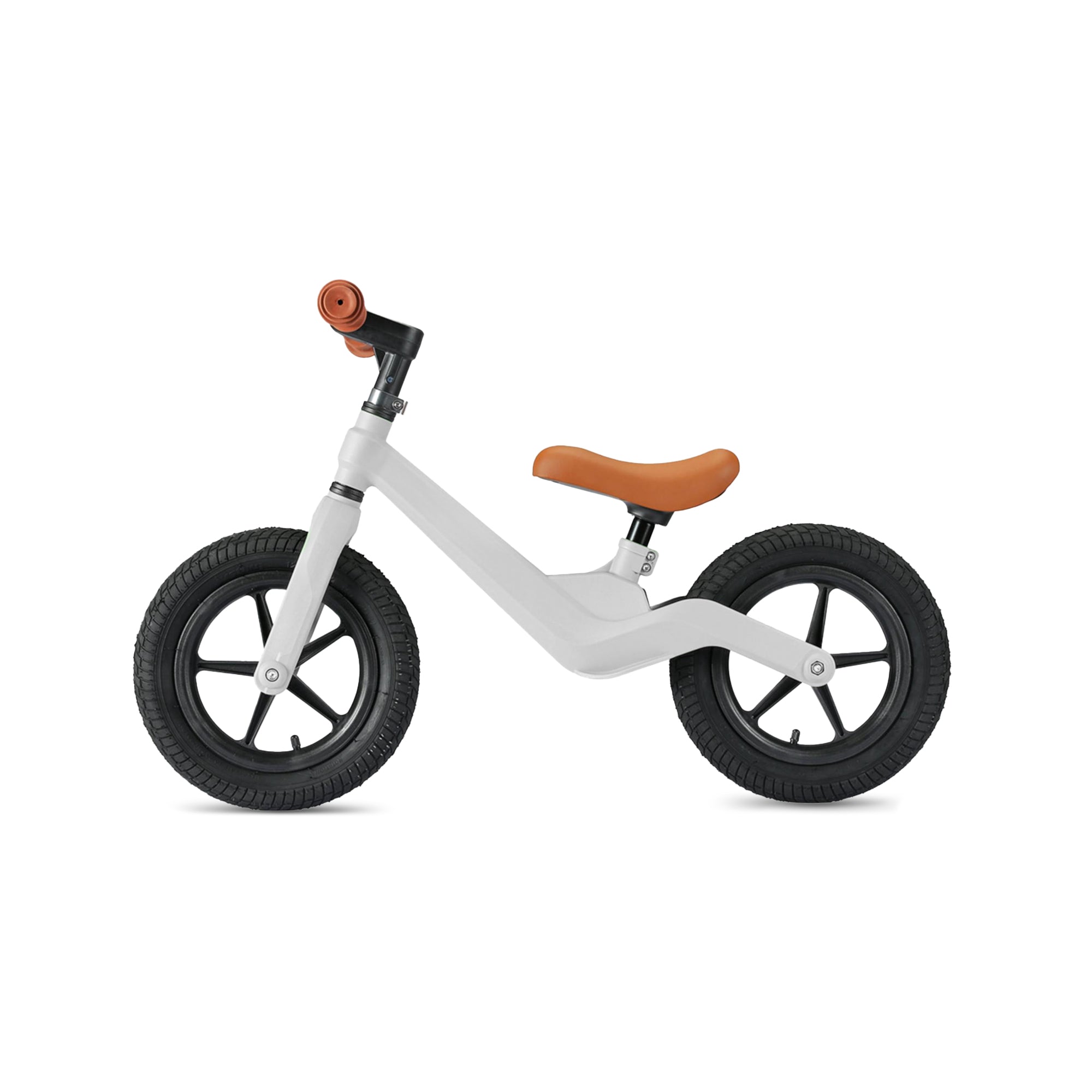 Bicicleta sin pedales de Tinyki para niños, diseñada para mejorar el equilibrio y la coordinación. Ideal para niños de 2 a 6 años. Blanca