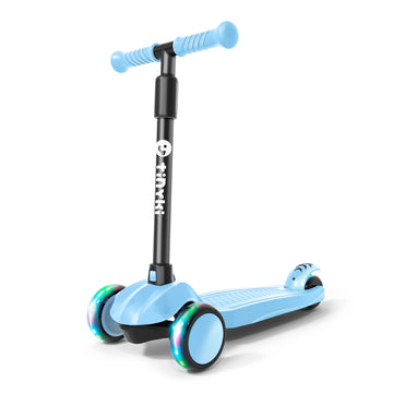 Patinete Niño 2 Años a 6 - Patinete niño Altura Ajustable con Ruedas Luces LED - Patinete 3 Ruedas Scooter Niño - Patinete Infantil para Niños y Niñas - Azul