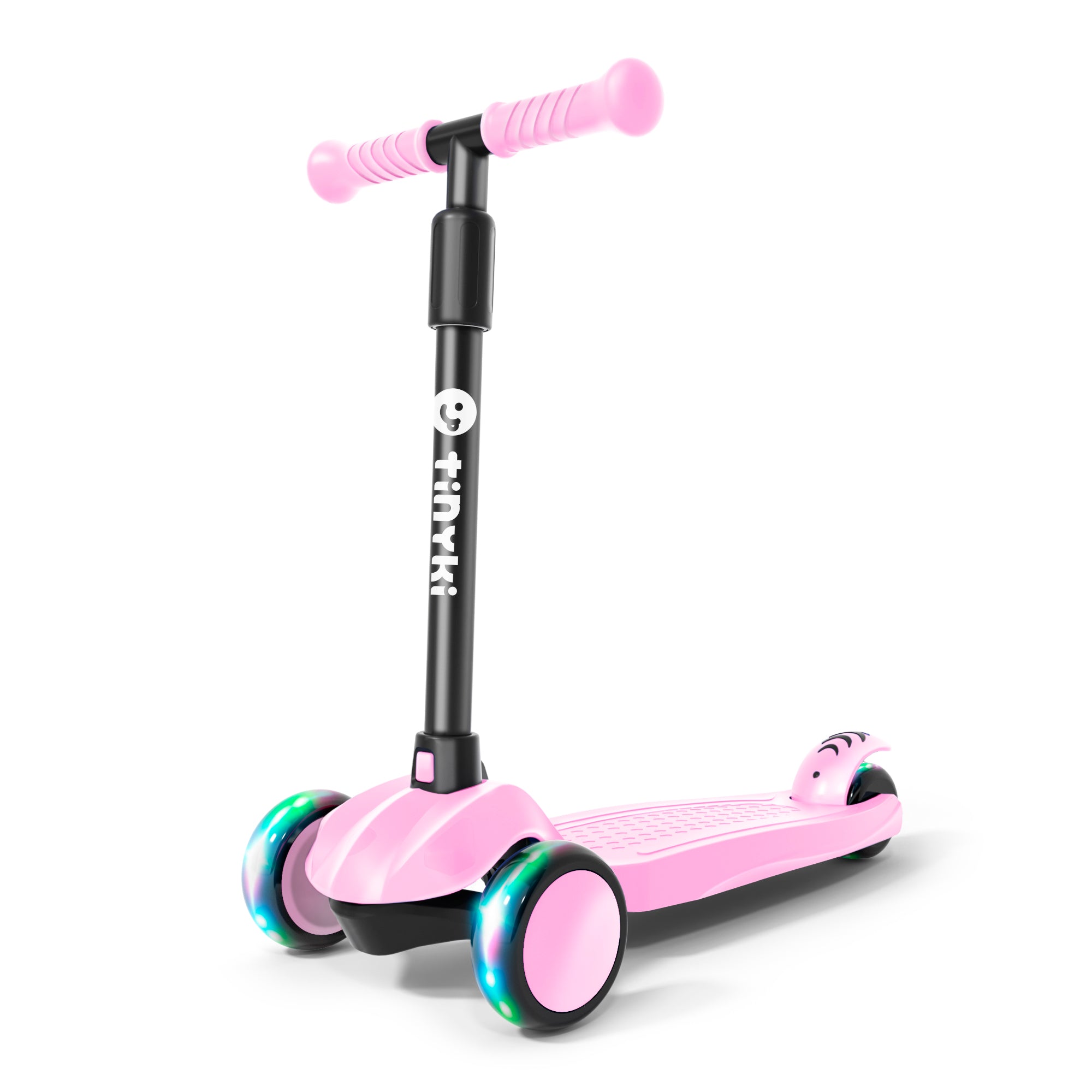 Patinete Niña 2 Años a 6 - Patinete niña Altura Ajustable con Ruedas Luces LED - Patinete 3 Ruedas Scooter Niño - Patinete Infantil para Niños y Niñas - Rosa