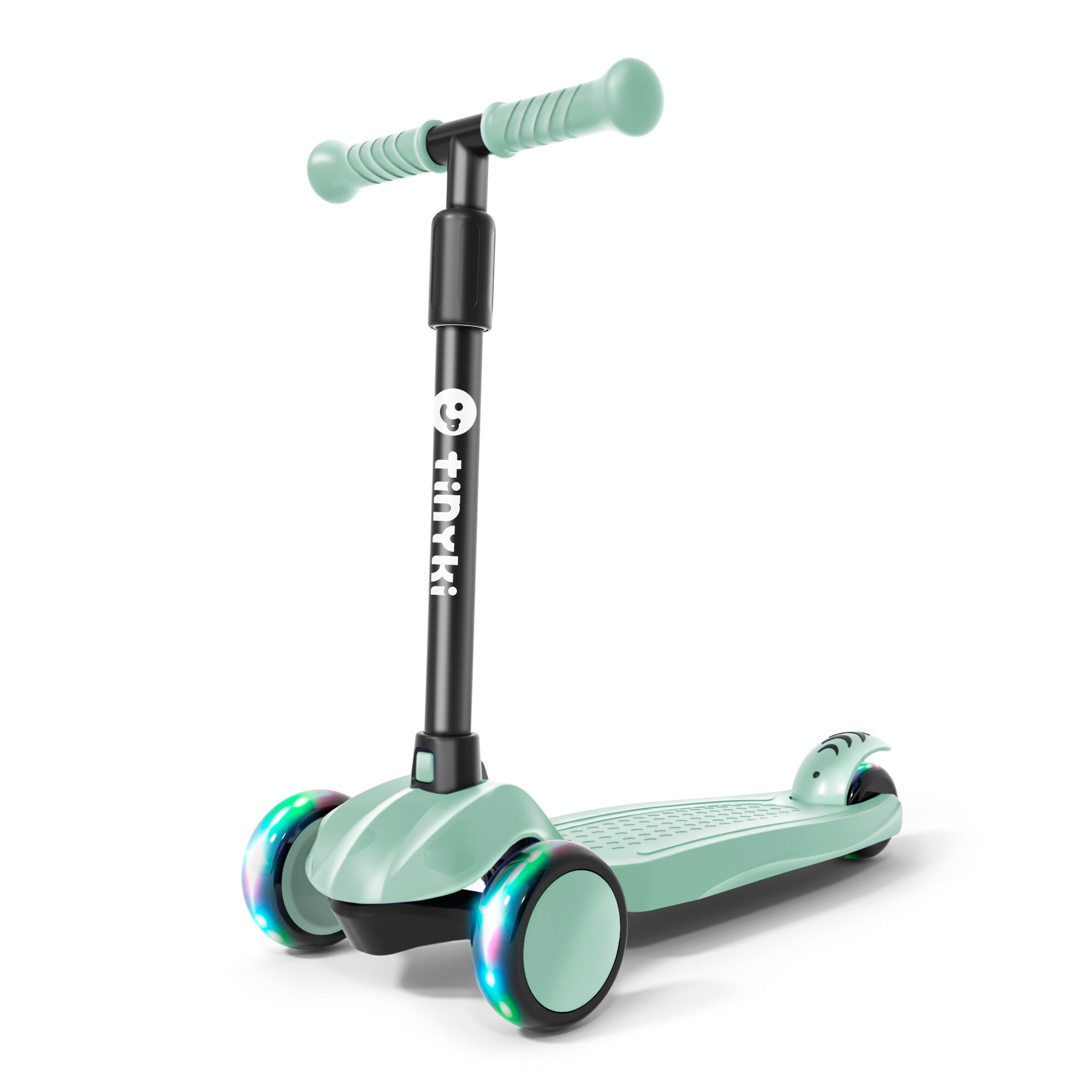 Patinete Niño 2 Años a 6 - Patinete Niña Altura Ajustable con Ruedas Luces LED - Patinete 3 Ruedas Scooter Niño - Patinete Infantil para Niños y Niñas - Verde Agua
