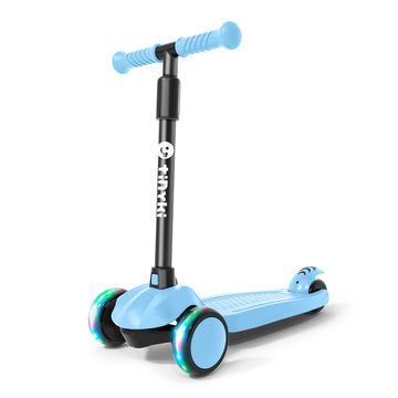 Patinete Niño 2 Años a 6 - Patinete niño Altura Ajustable con Ruedas Luces LED - Patinete 3 Ruedas Scooter Niño - Patinete Infantil para Niños y Niñas - Azul