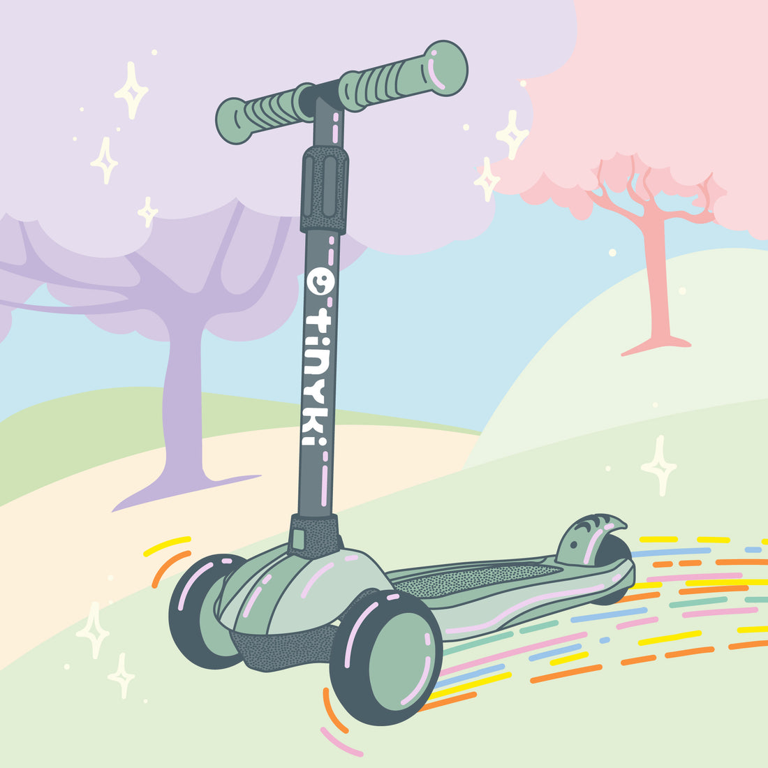 Patinete Niño 2 Años a 6 - Patinete Niña Altura Ajustable con Ruedas Luces LED - Patinete 3 Ruedas Scooter Niño - Patinete Infantil para Niños y Niñas - Verde Agua
